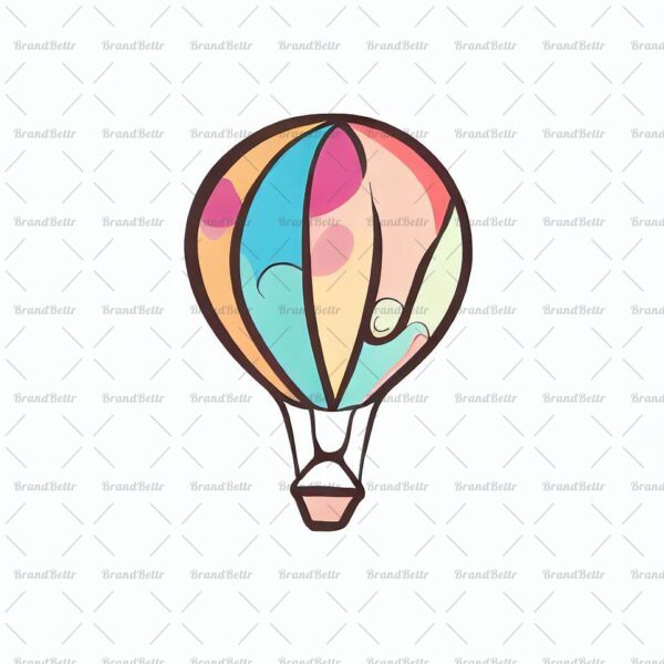 Verspielter Heißluftballon